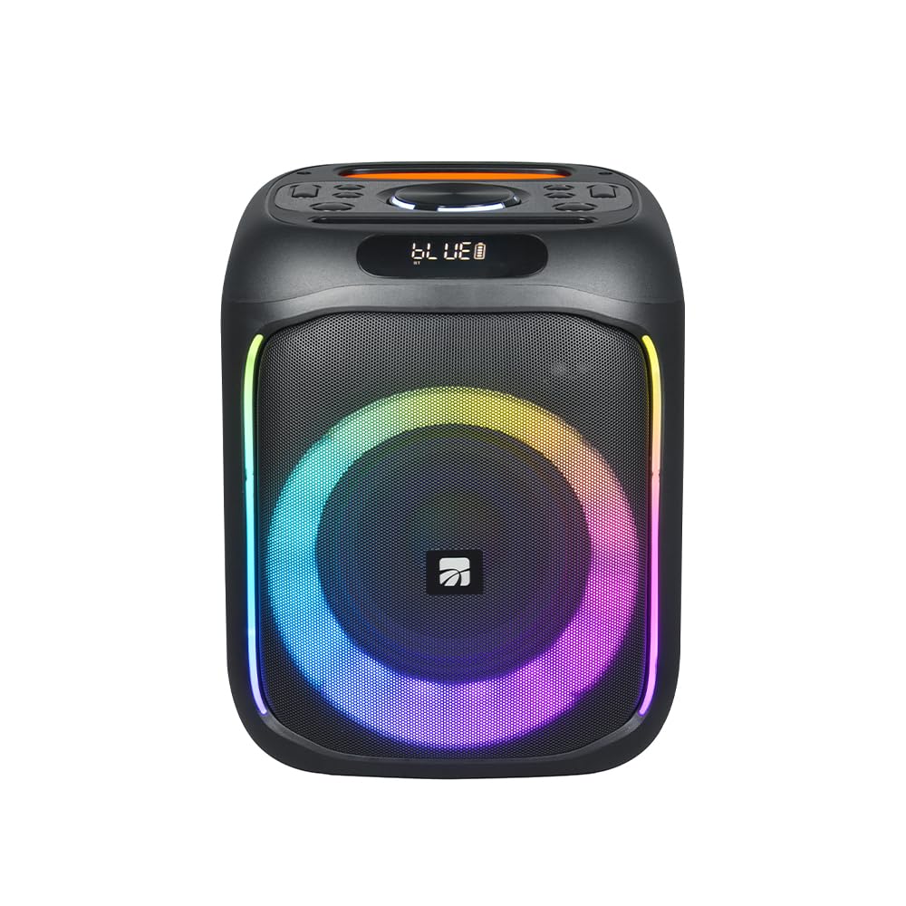 Xtreme - Cassa Speakers Potente Wireless BT Terminator Portatile in ABS Funzione TWS Illuminazione LED Monitor attivo 40W con Microfono e Telecomando 30 X 24 cm Karaoke