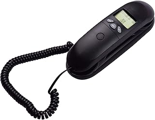 ATAAY Fixed Landline Telephone Corded Phone Fixed Telephone Desk Landline Phone Wall Mountable with Display Caller Id Redial for Hotel Office