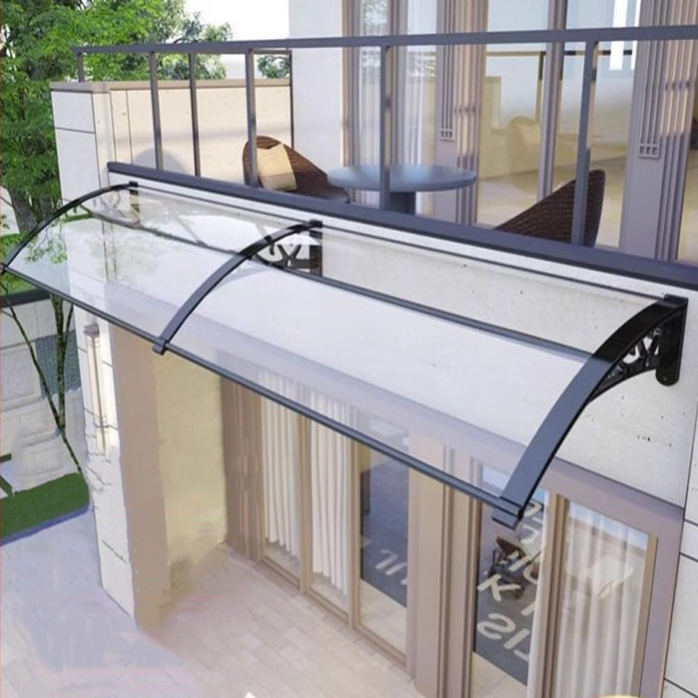 Toldo con soporte, refugio de lluvia para puerta y ventana al aire libre, ancho de 60300 cm (60 cm x 140 cm) y diseño Slish