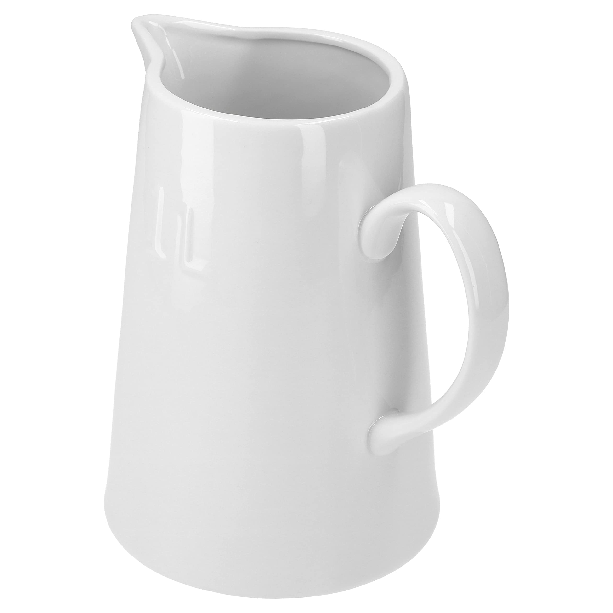 MamboCat Caraffa per latte da 1 litro in porcellana | 19 x 9,5 cm | bianco | servire bevande | private o gastronomiche
