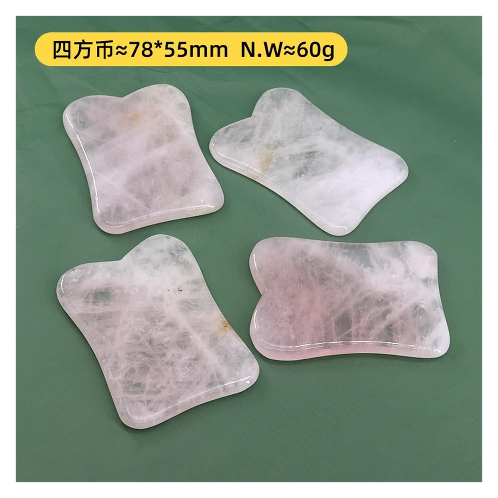 Gua Sha Ensemble d'outils de massage en jade pour le visage, les yeux, le cou et le corps en pierre naturelle véritable - Traitement anti-âge (Style P)
