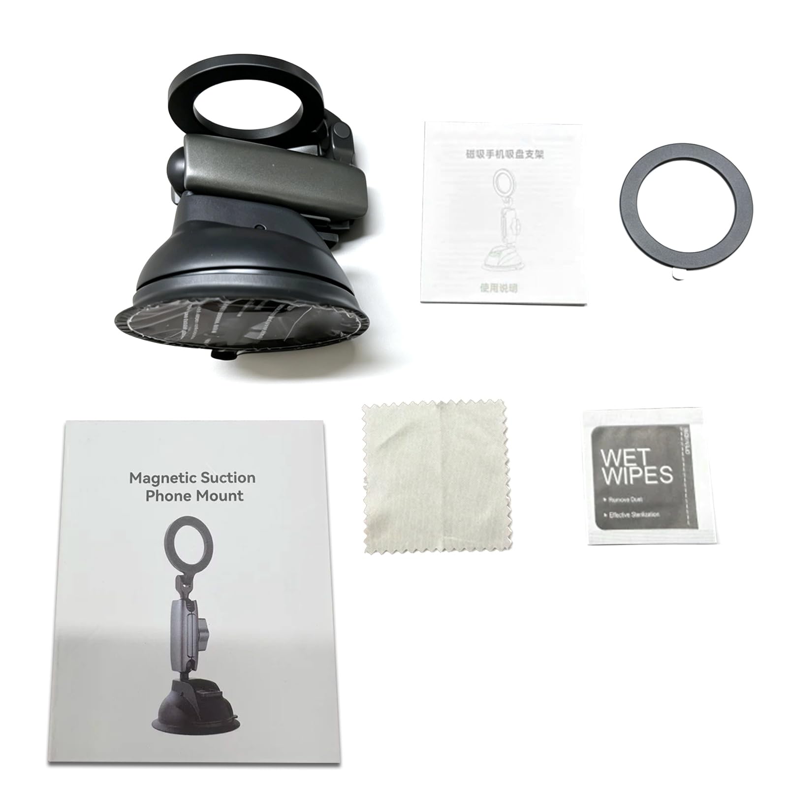 Supporto Telefono Magnetico con Ventosa per Auto, Cruscotto,