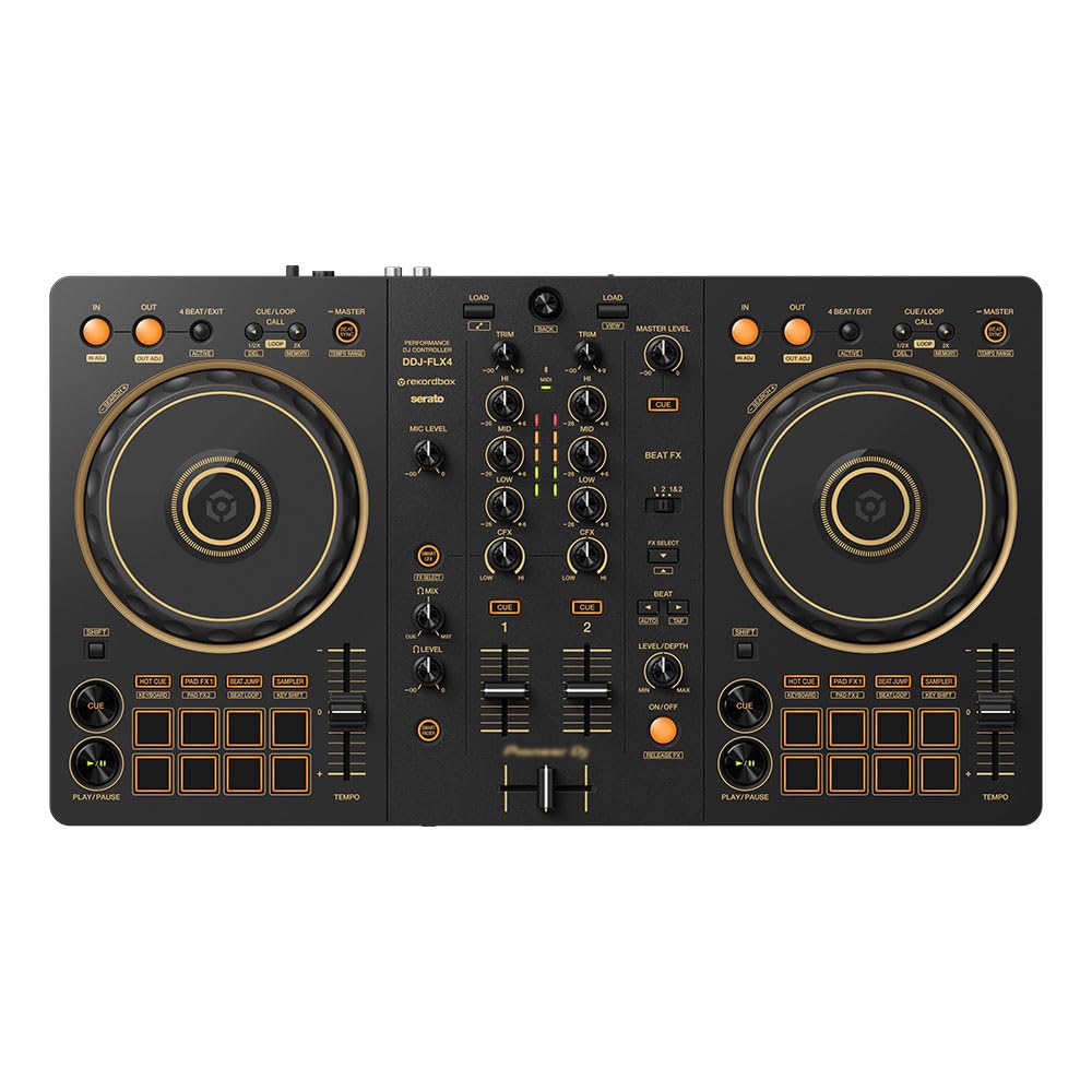 Amazon | DJコントローラー DDJ-FLX4-N (ゴールド) ＋ ダストカバー