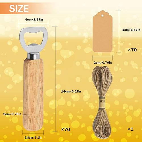 Miniatura 2 de 70 abridores de botellas de camarero, abrebotellas de cerveza, sidra, refrescos, mango de madera de mano