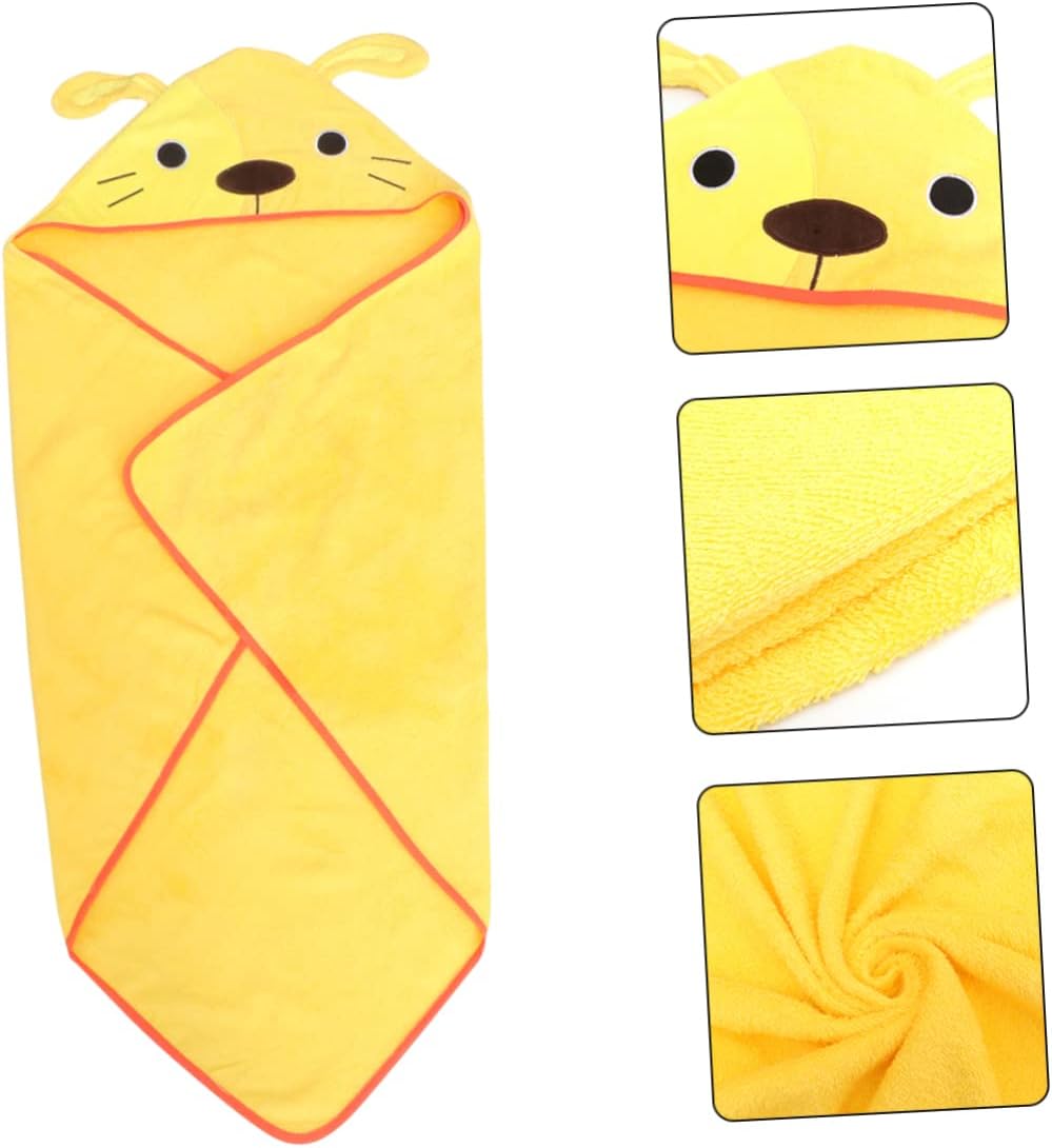 Animal Print Boys and Girls Bath Towel Hooded Bathrobe for Boy Girl Wearable Towel Quick Dry Supplies Random Style