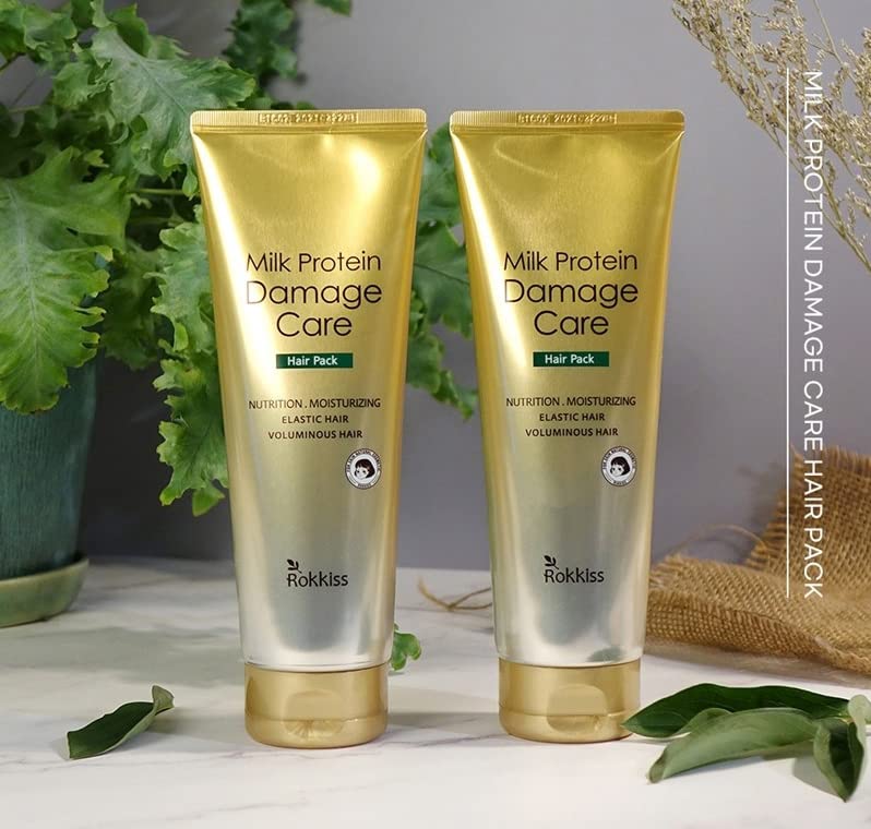 Miniatura 3 de Mascarilla de tratamiento capilar de proteína de leche (8.5 fl oz), paquete de cuidado de daños para el cabello, rico en nutrientes, tratamiento