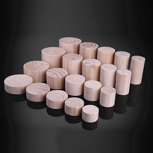 Miniatura 7 de Patas cilíndricas de madera maciza de pino para gabinete, patas de soporte para mesa de café, patas de sofá, patas de cama, 23 tamaños, para mesa de