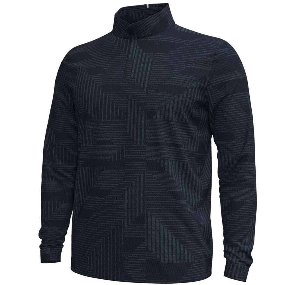 Under Armour New Men's Golf Playoff 3.0 Geometrix 1/4 Zip Midnight Navy Medium