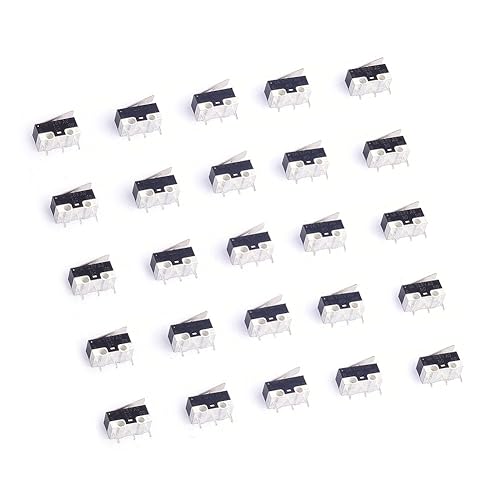 Miniatura 3 de 25pcs AC 1A 125V 3Pin SPDT Limit Micro Switch Palanca de bisagra larga para Arduino (Paquete de 25) CYT1073