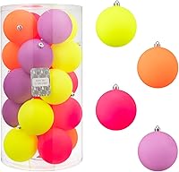 Vista 36 de Every Day is Christmas - Juego de adornos de Navidad de 50 unidades de 2.24 pulgadas (57 mm), juego de adornos inastillables para el árbol de rojo