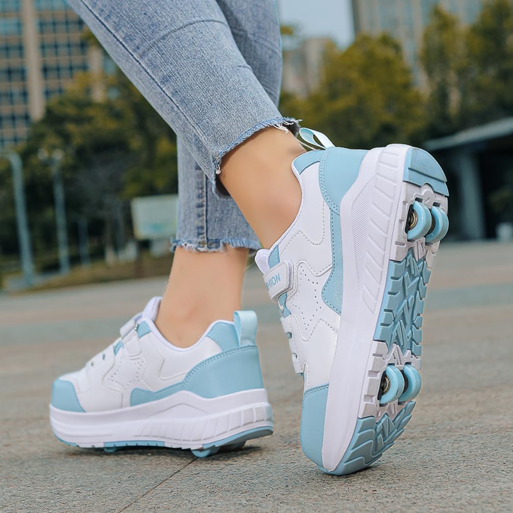 Dziewczęce buty na kółkach dla chłopców buty do deskorolki dla dzieci 2 w 1 wielofunkcyjne buty na rolkach buty na rolkach buty damskie, Rolka S3, 39 EU