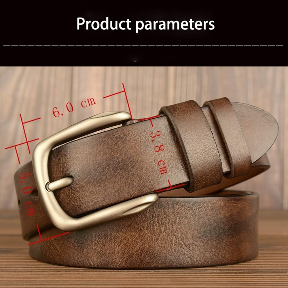 Herrengürtel aus echtem Leder, Retro-Freizeitgürtel, klassisches und modisches Design for Jeansgürtel