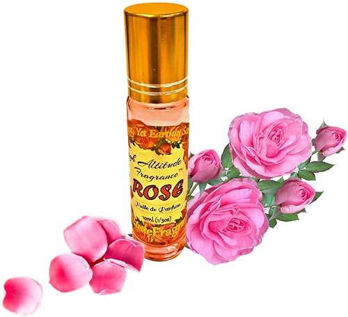 Aceite de perfume de rosa  Fragancia de aceite esencial totalmente natural  Huile de Parfum  Damasco búlgaro Rosa Damascena Petals Otto, Tea Rose,