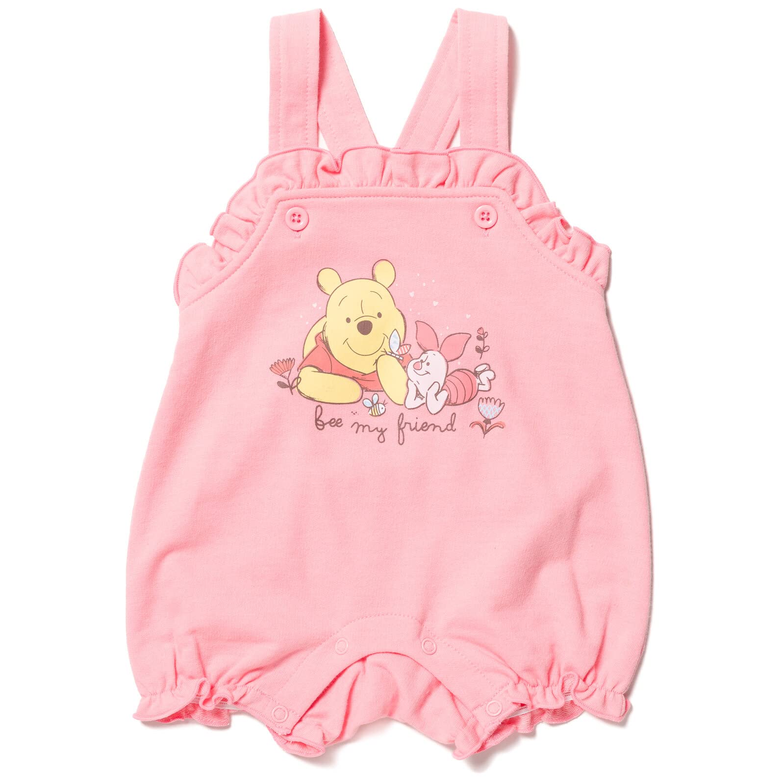 Disney Minnie Mouse Kubuś Puchatek dla dziewczynek French Terry krótki kombinezon i T-shirt dla noworodków do małych dzieci