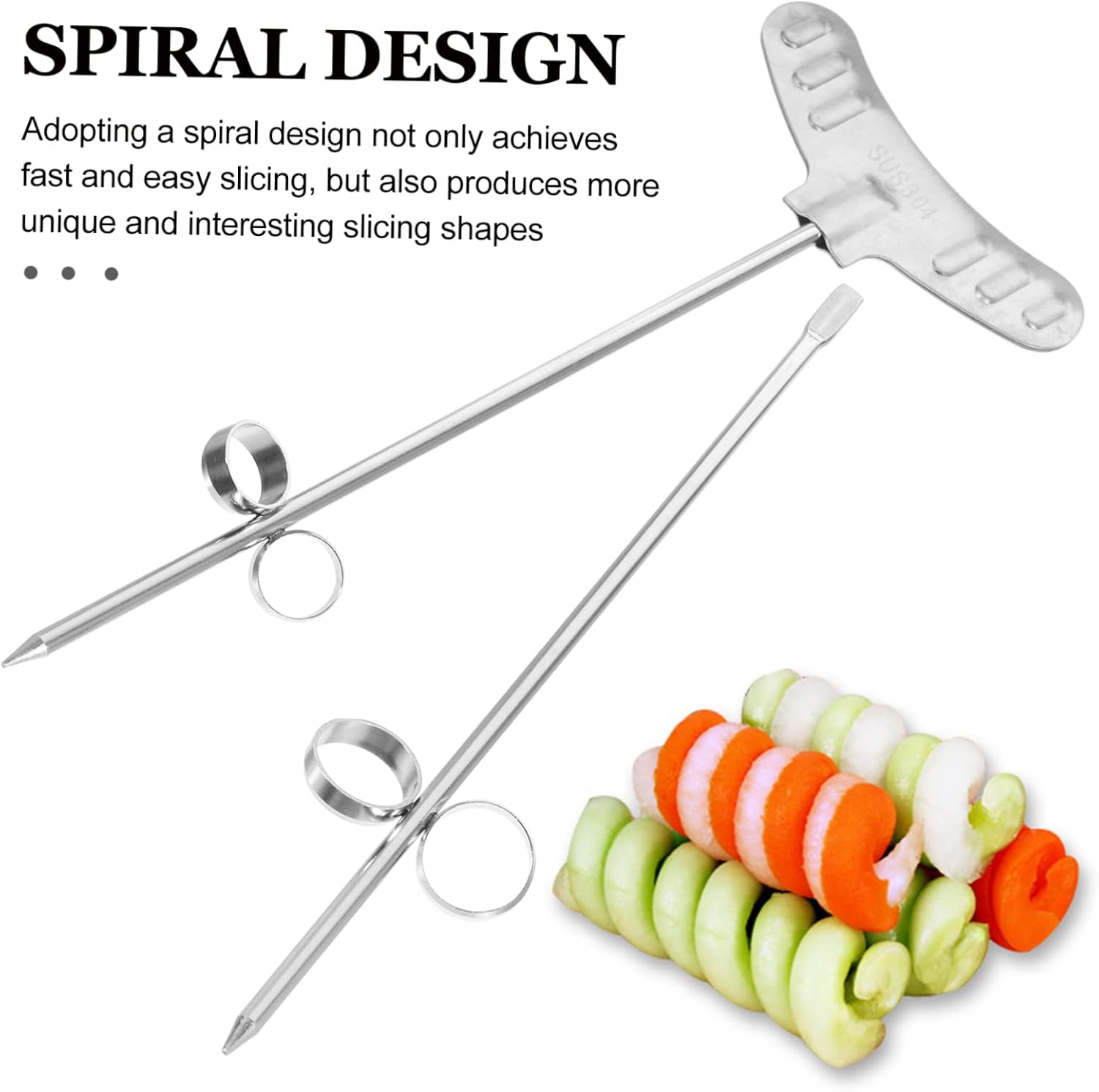 Stainless Steel Cucumber Spiral Slicer for Kitchen Vegetable Prep