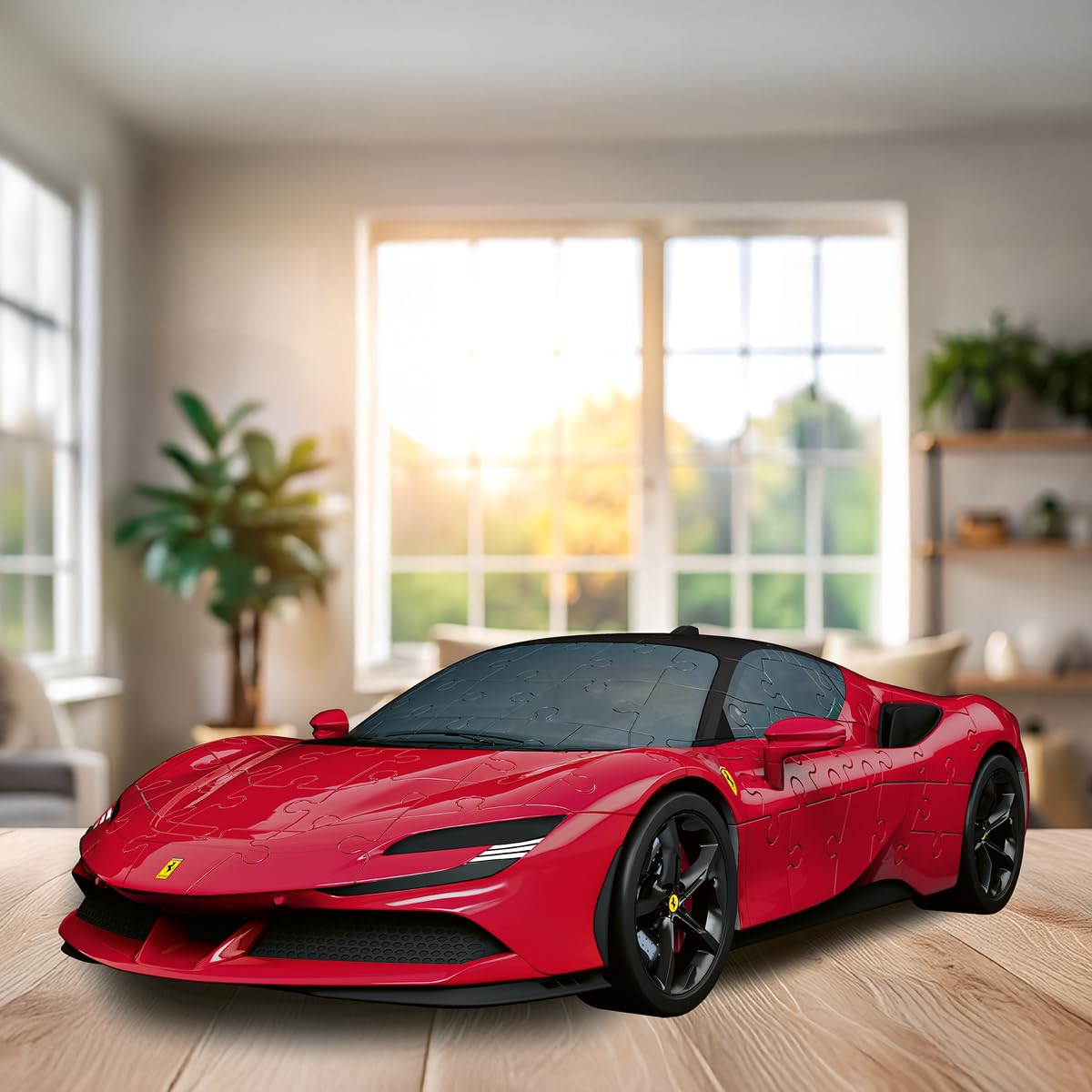Ravensburger - Puzzle 3D Ferrari SF90 Stradale - Maquette de Voiture à Construire - Puzzle Voiture de Sport 3D sans Colle - 108 Pièces - Dès 8 Ans - 12008041
