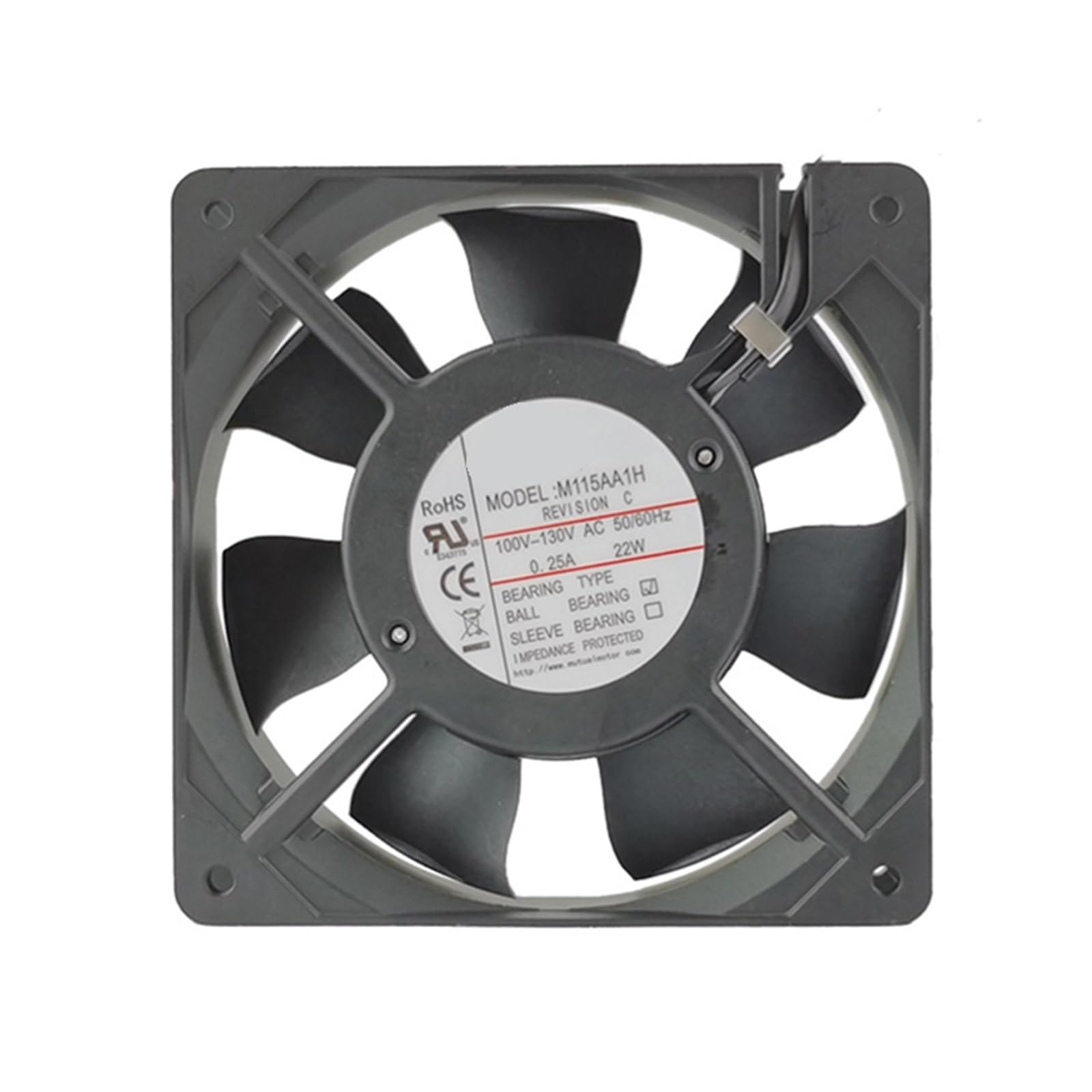 OSHZIKJII M115AA1H AC100/130V 0.21A/0.18A 12025 120x120x25mm 7 Leaves AC Cooling Fan
