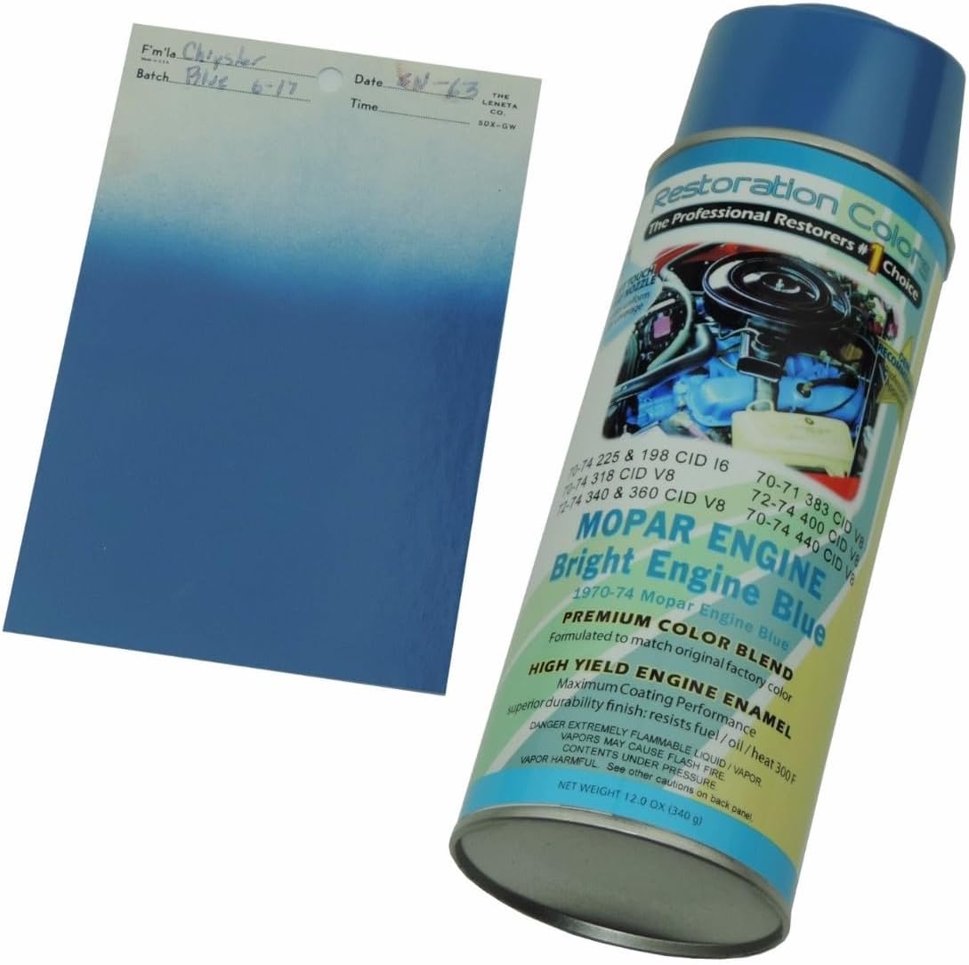 Compatible with 1970-1974 Mopar Bright Blue Engine Spray Paint 1pc