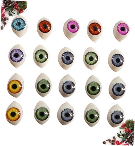 Miniatura 6 de TEHAUX 100 piezas de peluche de perezoso de peluche de Halloween Animatronics Liquidación de ojos humanos realistas ojos de vidrio para