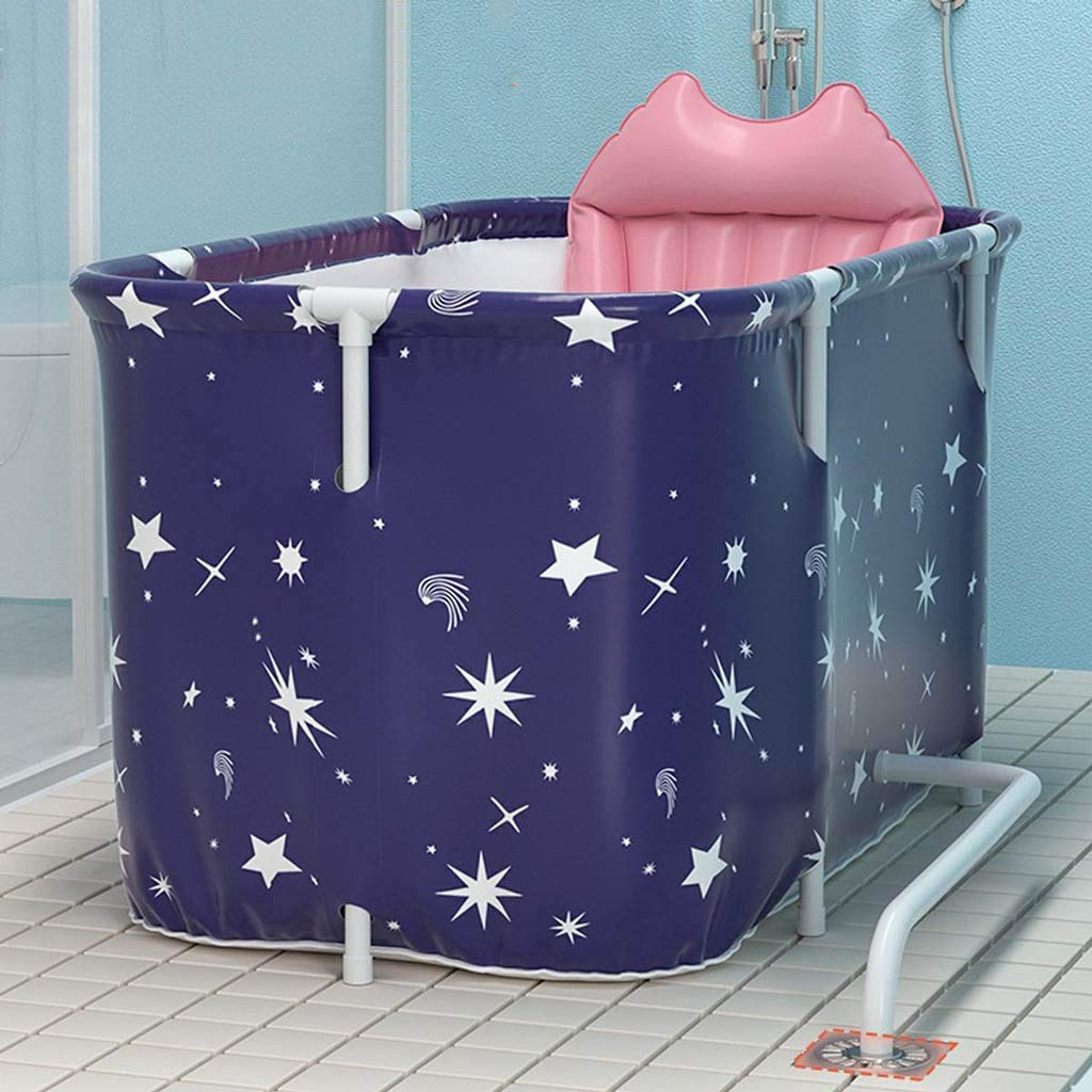 Bañera portátil plegable extra grande de plástico – Spa piscina para adultos y niños, 120 cm