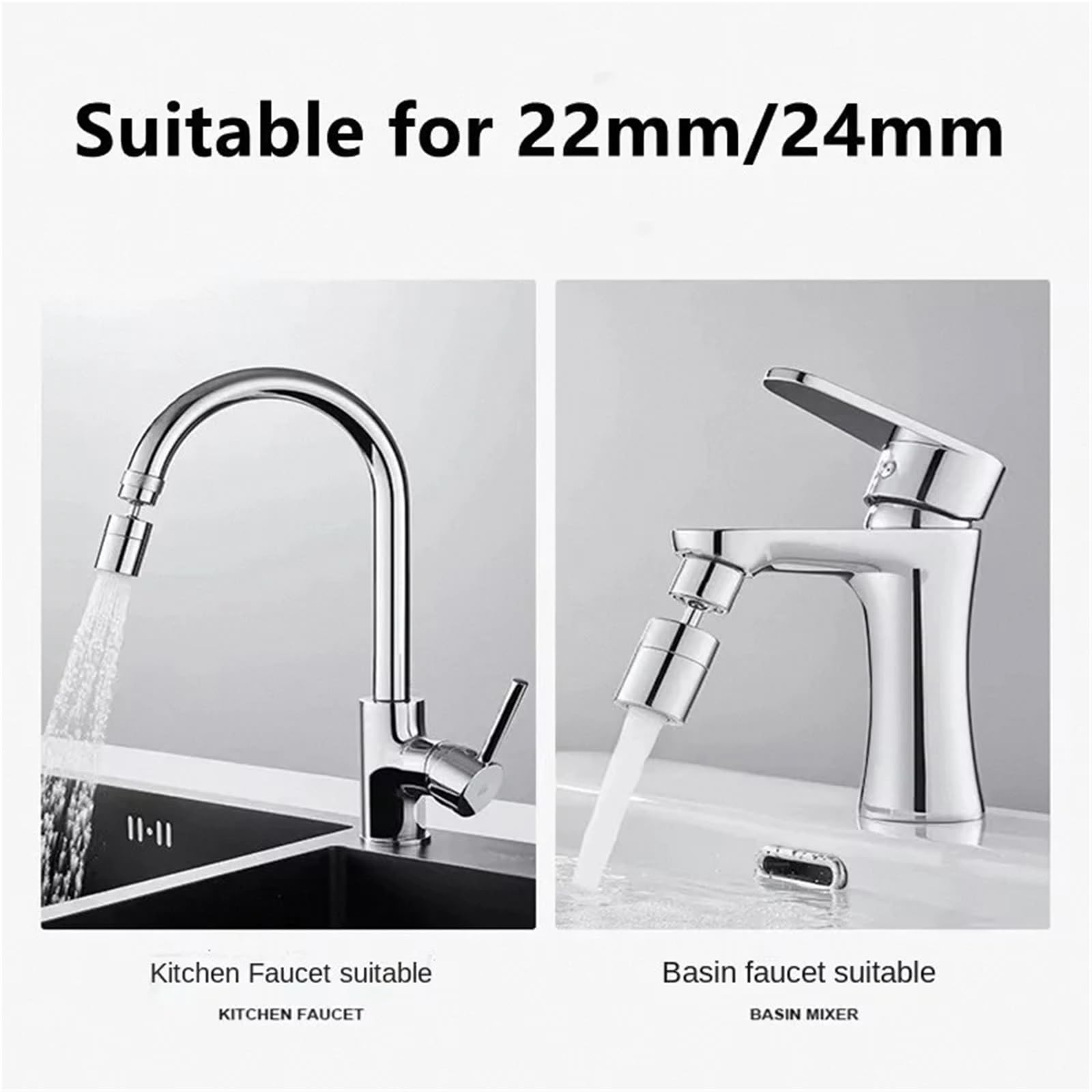 720 Gradi Universale Rubinetto Lavabo Estensione Adattatore Aeratore Splash Proof Rotante Risparmio Acqua Plastica ABS