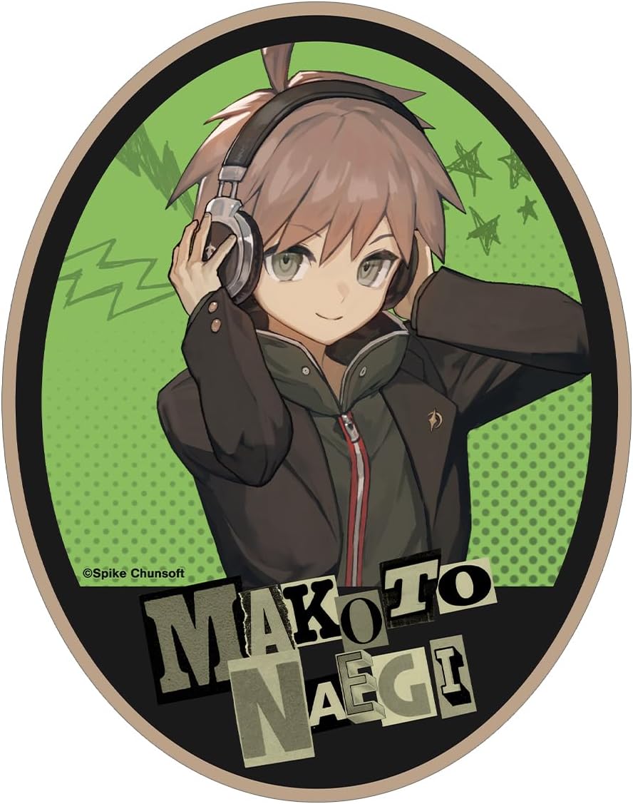 Danganronpa Series Lack Illustration Seedling Maki Headphone Version Die Cut Sticker