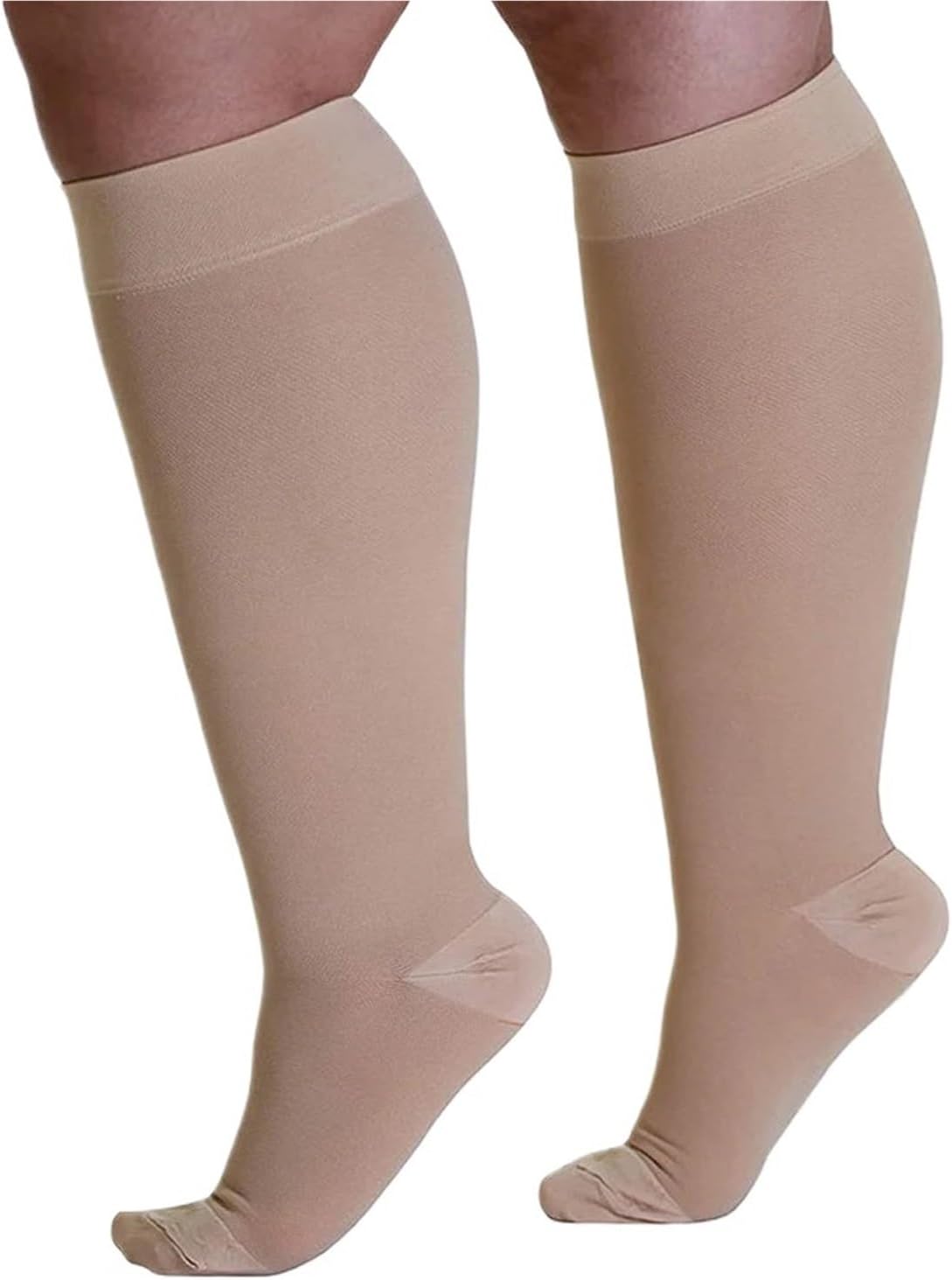 1 Pair Calf Compression Sleeve 20-30mmhg Leg Warmer Stocking Elastic Socks Support Fatigue Relief for Men Women ﻿ for Shin Splint Relief, Recovery, Running