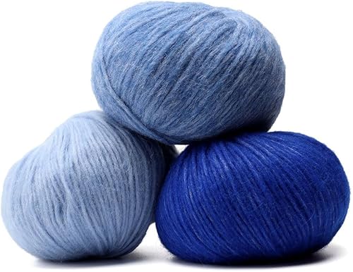 Miniatura 8 de Pullu - Juego de 3 madejas de lana merina de alpaca bebé (5.23 onzas), peso peinado, procedente directamente de Perú, celestial suave y perfecto