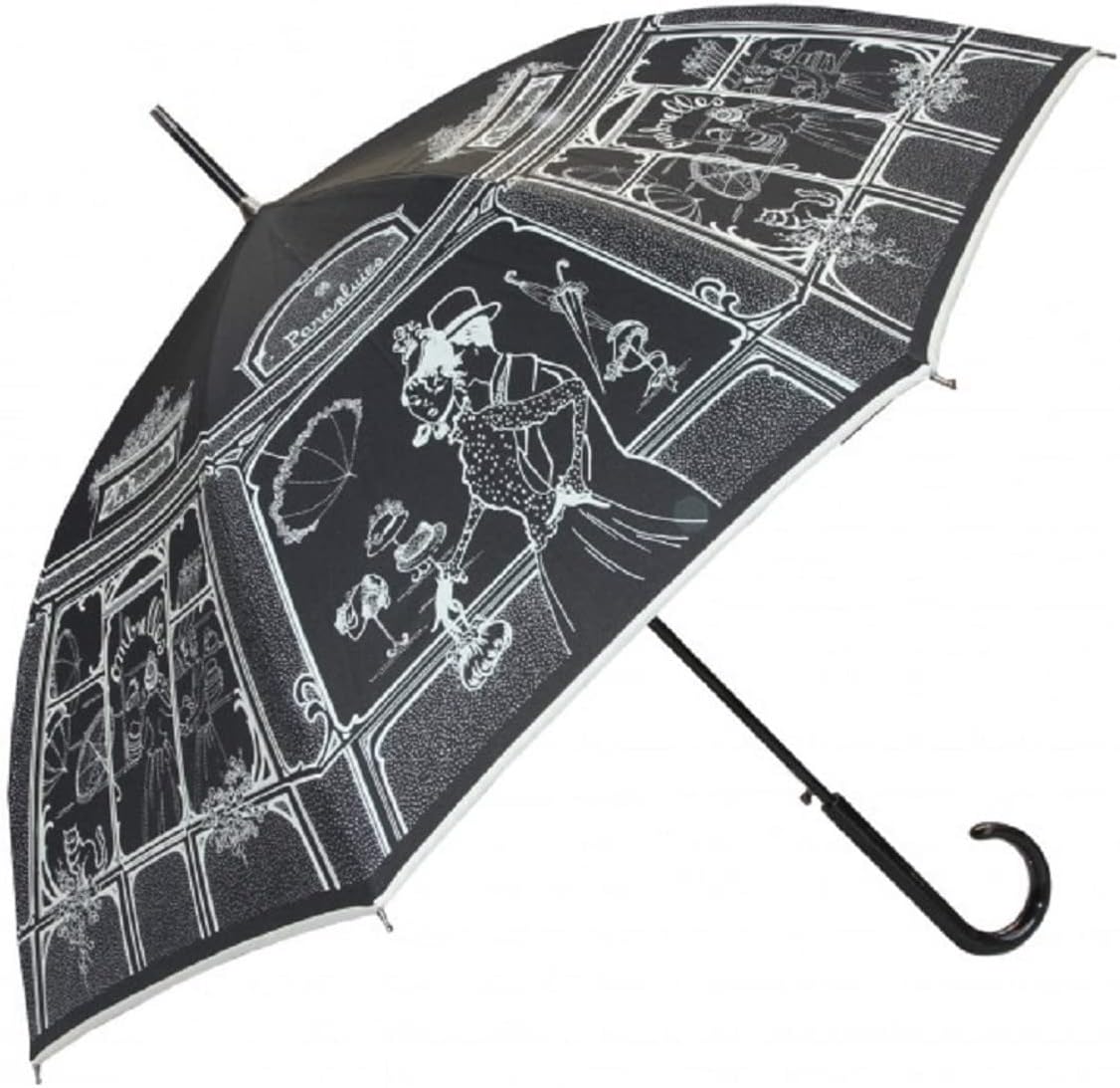 Guy De Jean designer luxury boutique in Paris Mod1 black umbrella - umbrella - Elegant and Extravagant - Made in Paris