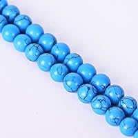 Vista 37 de Asingeloo Cuentas de piedra natural de lapislázuli para hacer joyas, manualidades hechas a mano (0.315 pulgadas, lapislázuli azul)