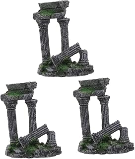 3 Peças De Resina Coluna De Peixe Ornamento De Caverna Ornamento De Aquário Decoração Subaquática Para Esconderijo De Água Doce Esconderijo Esconderijo Simulação De Tanque