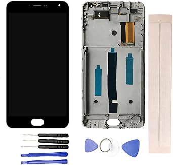 LCD Display & Replacement Touch Screen Digitizer Assembly with Free Tools for Mei-zu m2 Note M571H Meilan Note 2 M571M M571C M571U Black with Frame