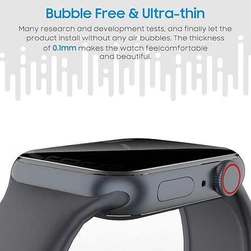 Miniatura 6 de UniqueMe Paquete de 6 protectores de pantalla de privacidad de TPU compatibles con Apple Watch de 1.575 pulgadas, película flexible mejorada