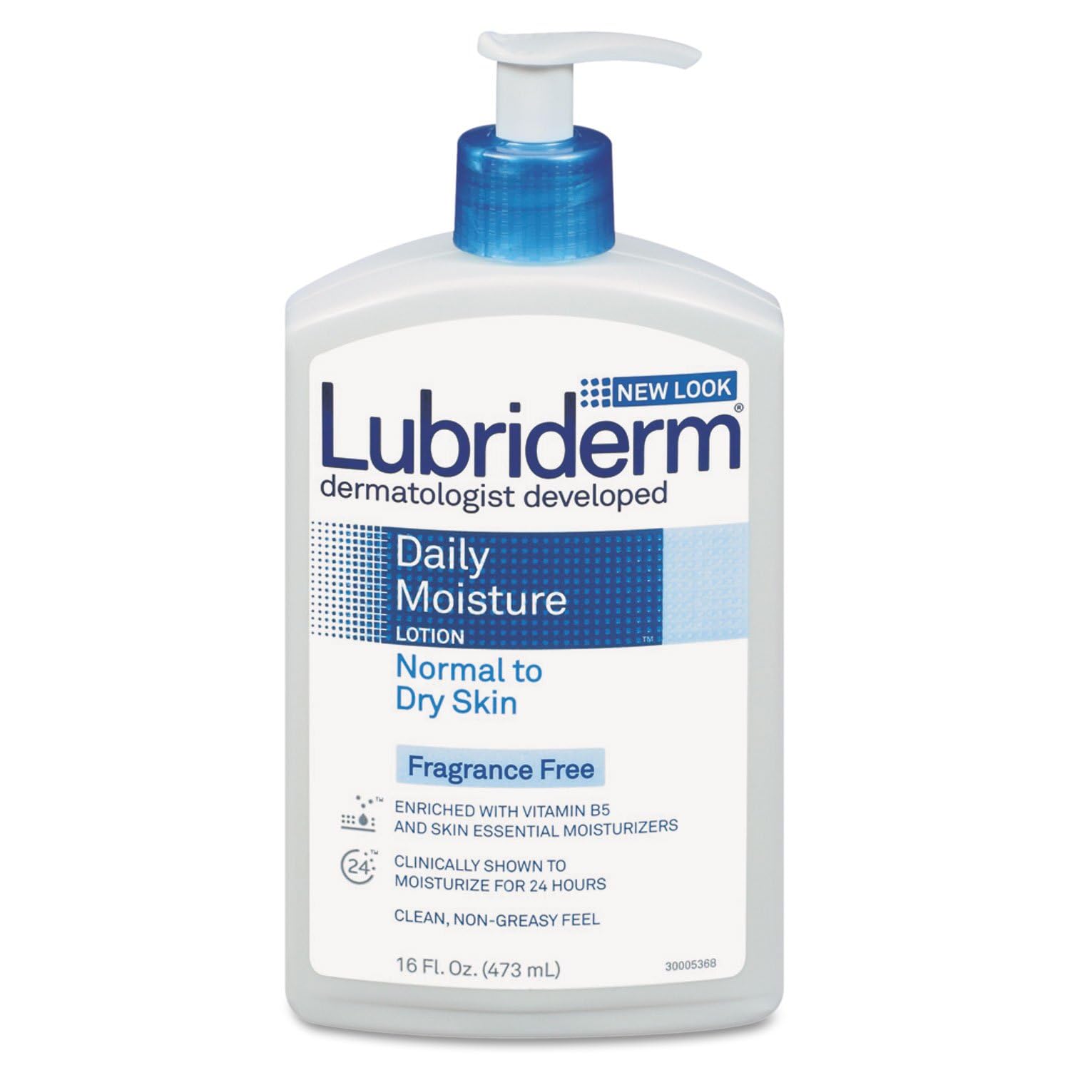 Lubriderm Daily Moisture Lotion, Normal to Dry Skin, Fragrance Free, 16 oz, 2 Pack by Lubriderm