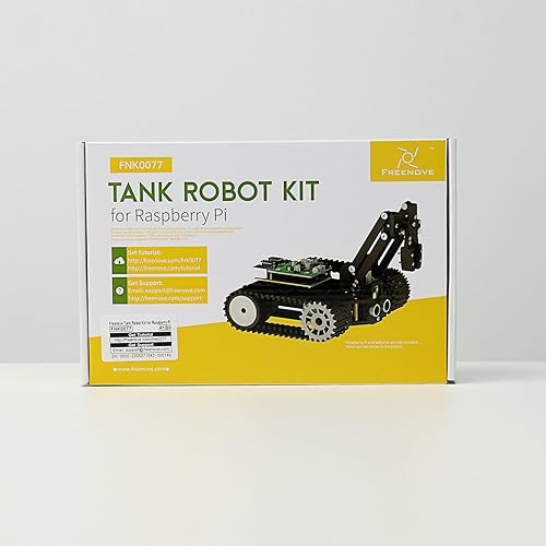 Miniatura 8 de FREENOVE Kit de robot tanque para Raspberry Pi 5 4 B 3 B+ Zero 2 W, chasis de orugas, objetos de agarre, trazado de bolas, seguimiento de línea,