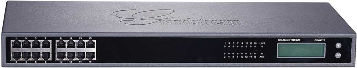 Grandstream GXW4216V2 Gateway Voip Analógico FXS de 16 Puertos, Gris