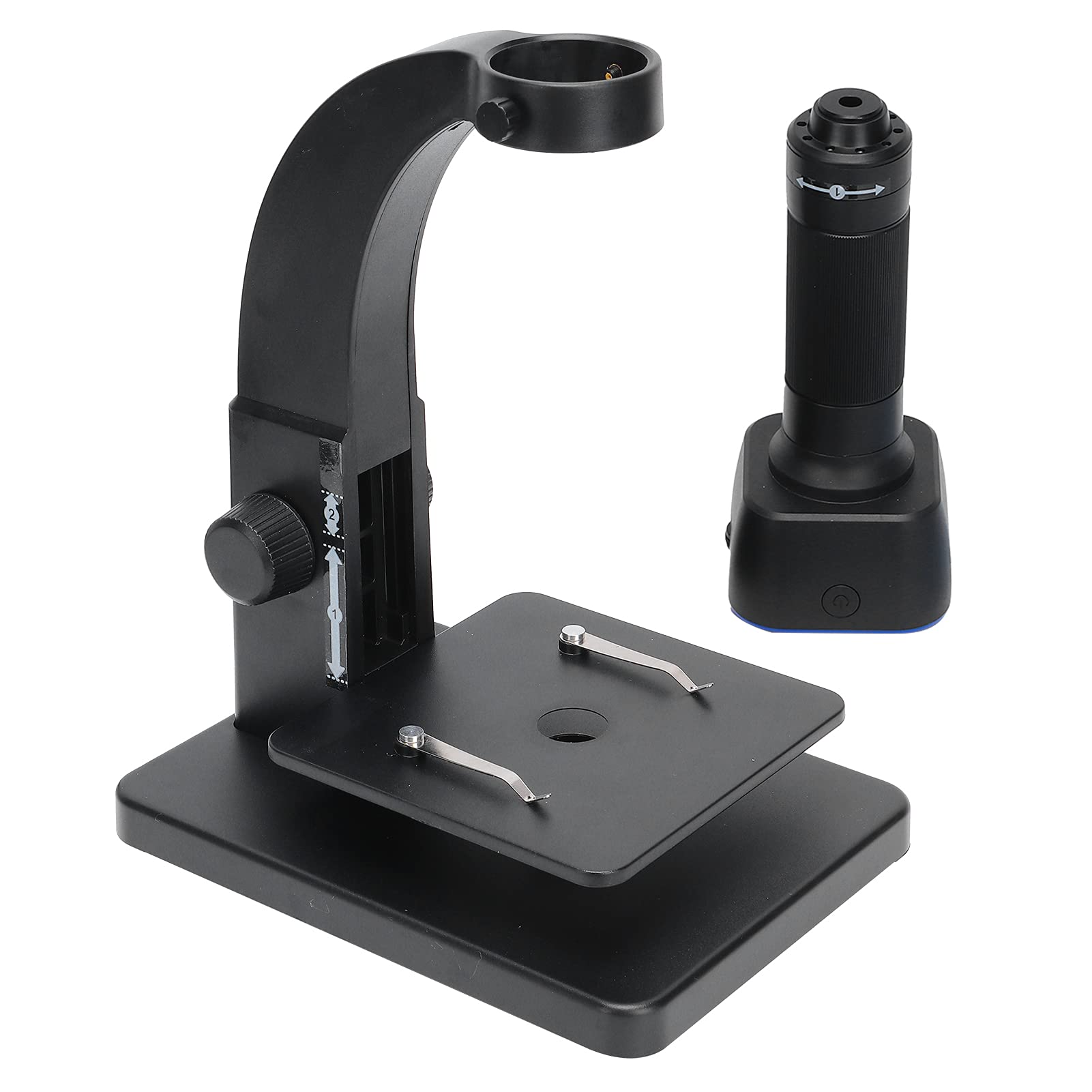 KIMISS Microscopio Digital de Doble Lente 2000X con WiFi USB - Gran Aumento para Uso Industrial y Biológico, Iluminación LED de Brillo Ajustable