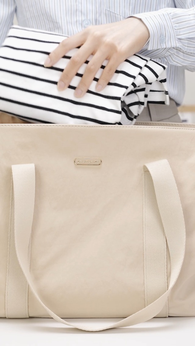 Bolso Tote para mujer con cremallera negro miniatura 7