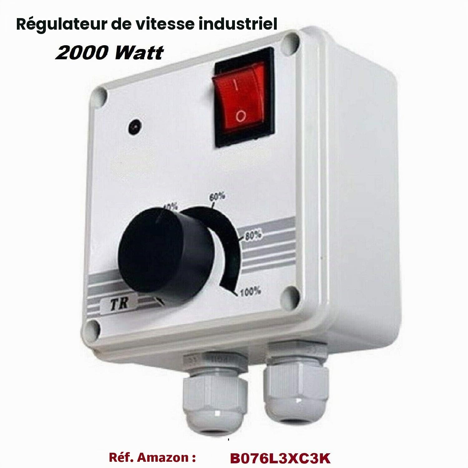 Variateur de vitesse industriel 900 W, contrôle de vitesse de rotation pour ventilateur, souffleur,