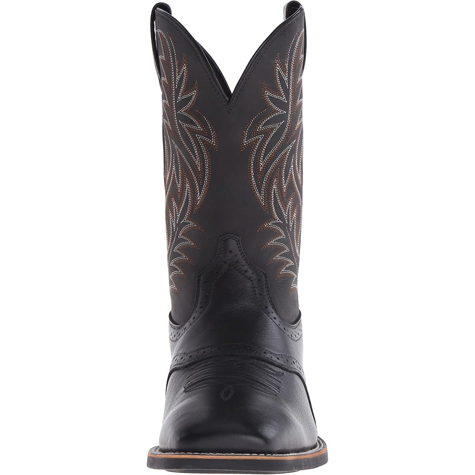 Stivali da Cowboy Western per Uomini con Classica Ricamo Slip-on Punta Quadra Stivali Corti Country