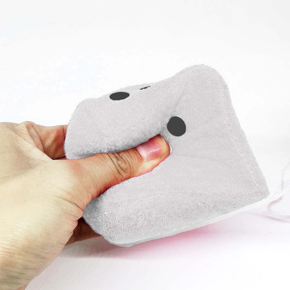 Coppia di dadi in peluche bianchi sfocati da 7,6 cm, classici vintage [nostalgici anni '80 Fuzzy Car Dadi per specchio] per specchietti interni automobilistici