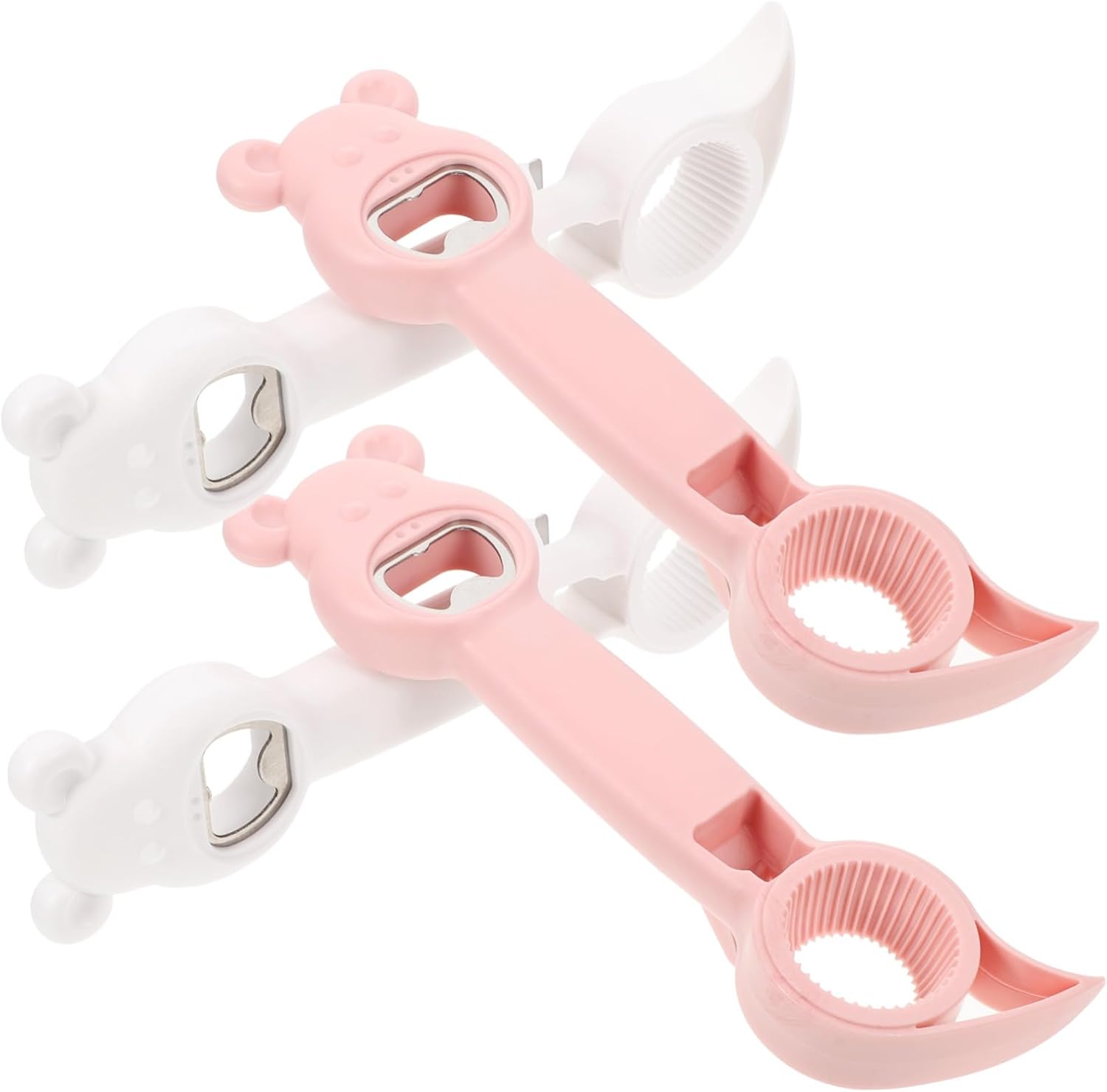 20 Pcs 4 in 1 Bottle Opener Wear-Resistant Lid Remover Cat Food Manual Can Openers Beer Bottle Lid Lifter Plastic Bottles Bartender Opener Beer Opener Drinks Pp Wine Opener