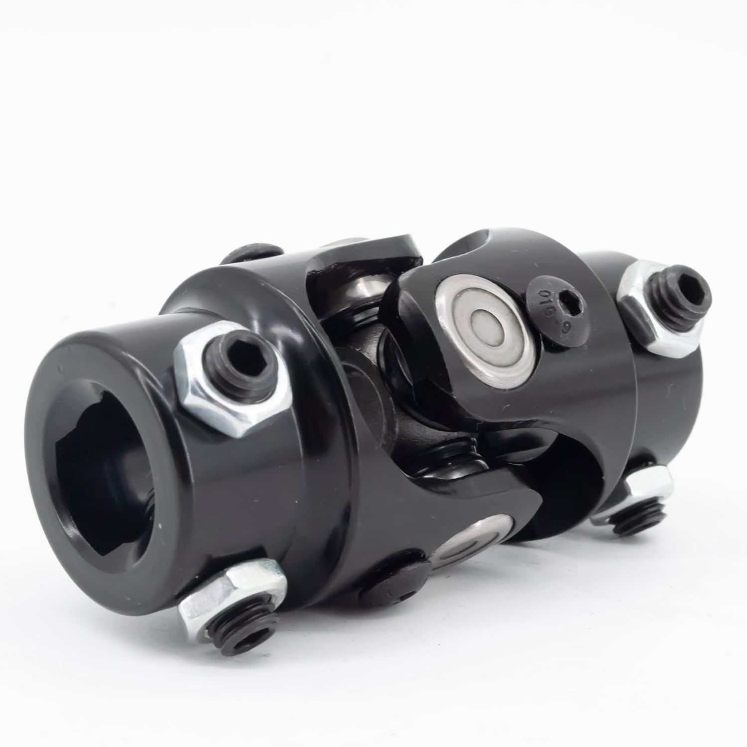 3/4" DD X 3/4" DD Steering U Joint Powder Coated Universal Steering Shaft Black