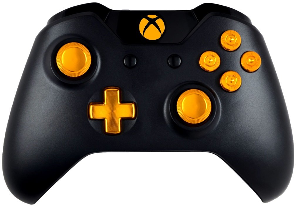 5000+ Modded Controller for Microsoft Xbox One - Custom Design That Works on All Shooter Games - Series X Compatible (Modded, Gold Out)