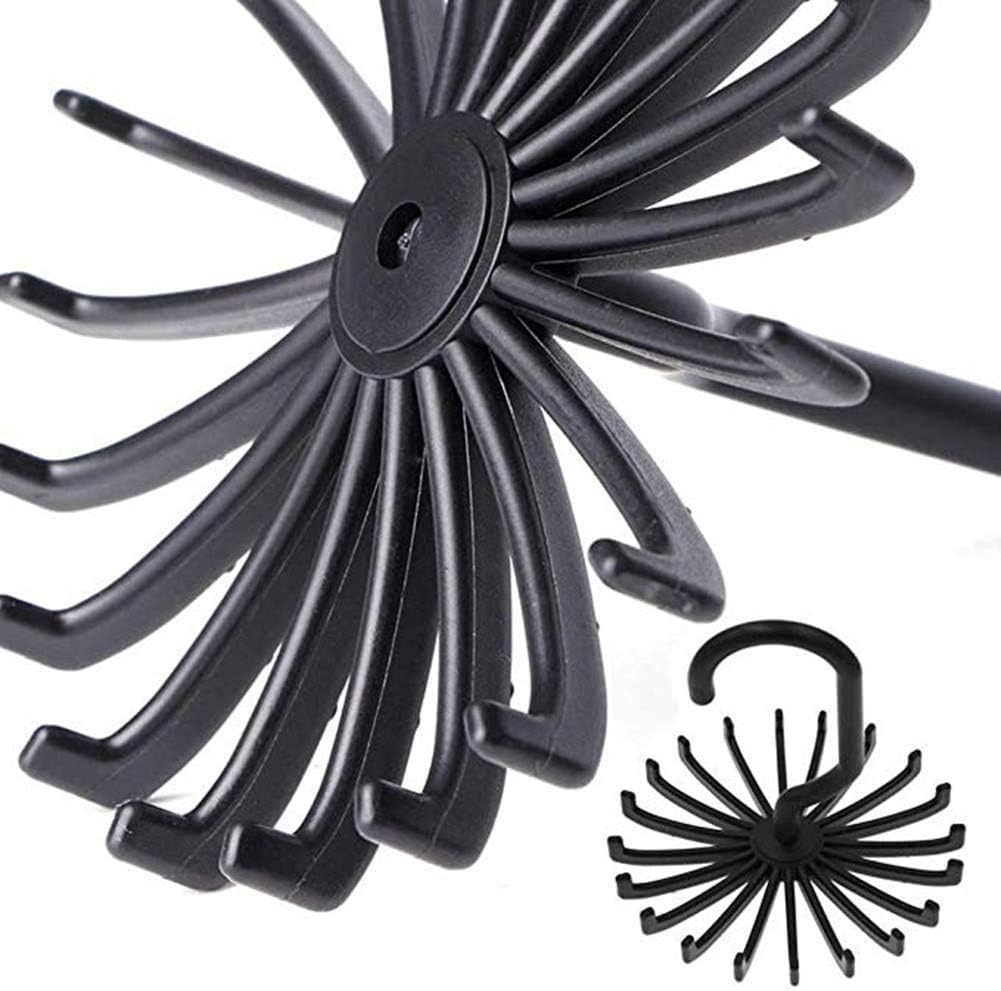 KOKSI Rotatable Tie Belt Rack Holder Hook for Closet Organizer Storage Multipurpose Adjustable Organiser for Ties Belts, PACK OF 2 - Image 4