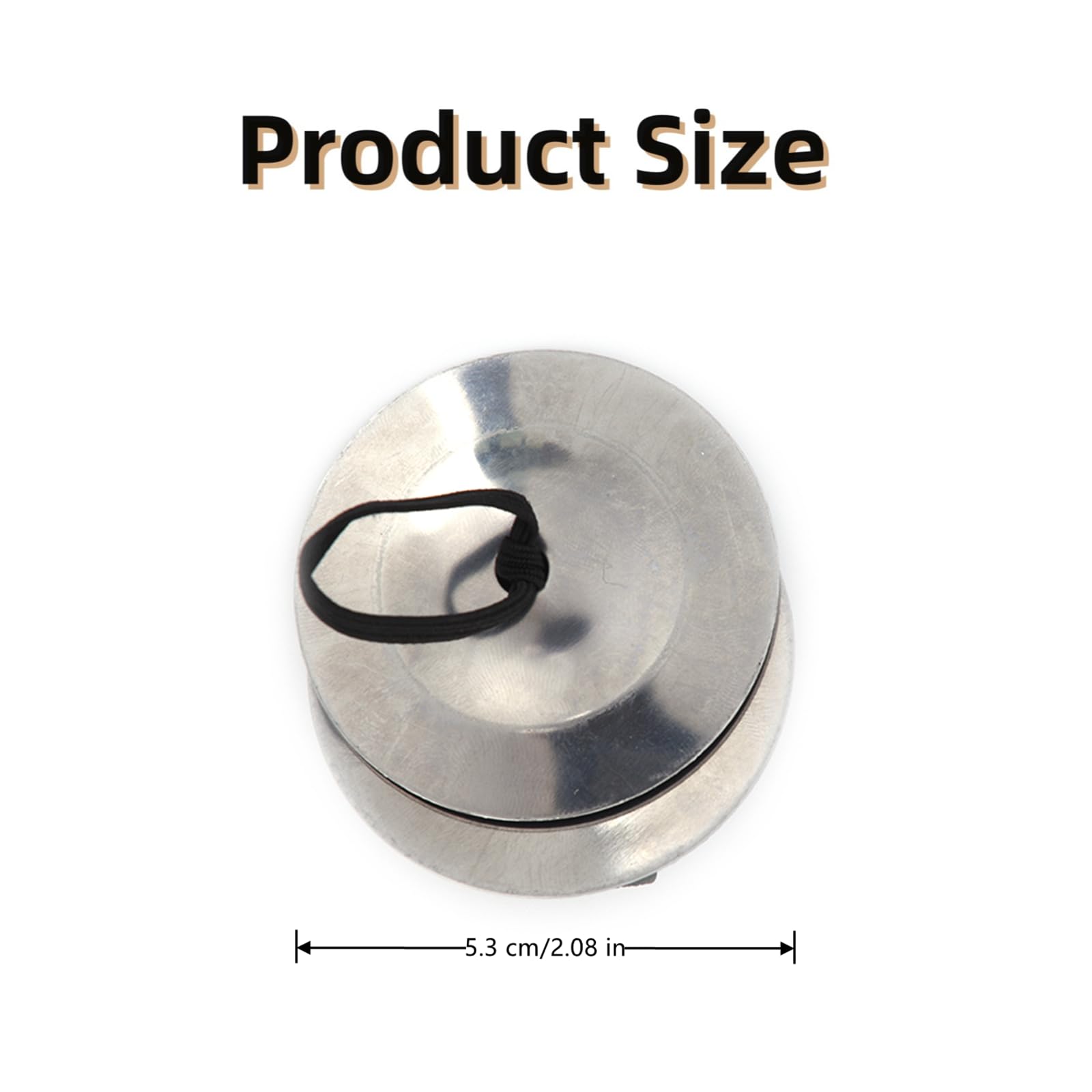 2 works Finger Cymbals Professional Finger Dancing Musical Instrument for Dancer Party, Silver+Yellow - Image 2