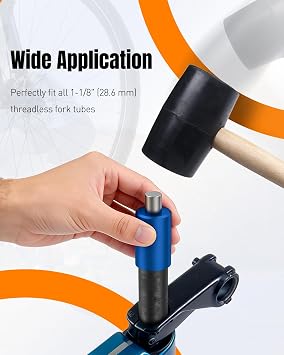 Pawfly Bike Fork Star Nut Installation Tool for 1-1/8 Threadless Fork Tube