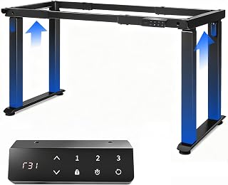 Höhenverstellbarer Schreibtisch Elektrisch mit 2 Motoren, 150Kg Schreibtisch Höhenverstellbar mit 3 Memory-Steuerung & Steh Erinnerungs & Fehlverriegelungsschutz, Schreibtisch für Zuhause,Büro