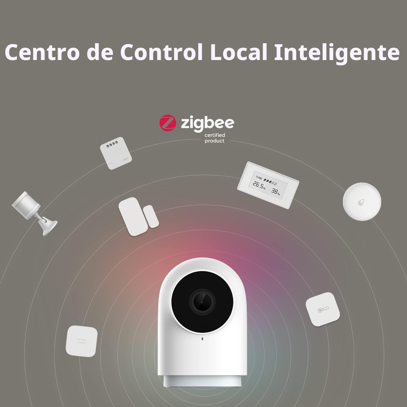 Aqara Cámara Hub Interior G2H Pro, 1080p HD de Cámara de HomeKit, Visión Nocturna, Audio Bidireccional, Zigbee Hub, Compatible con Alexa, HomeKit, Google Assistant e IFTTT