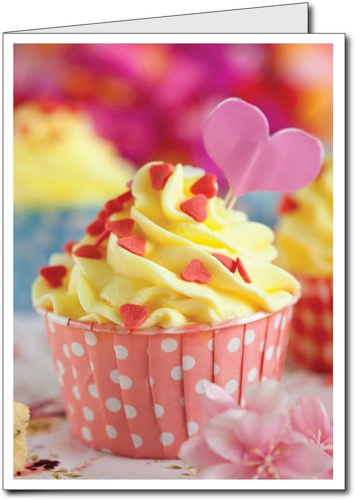 VictoryStore Jumbo Greeting Cards: Giant Valentine's Day Card (Cupcake) 2 feet x 3 feet Card with Envelope